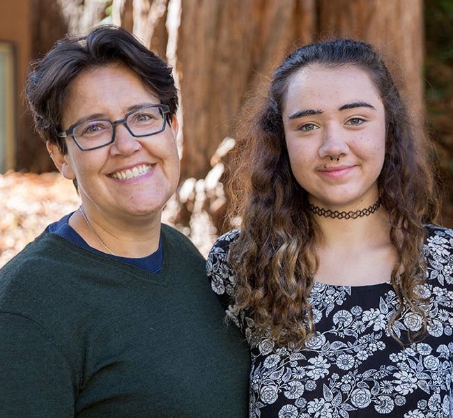 Photo of a parent and their student