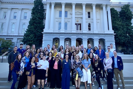 Photo of select UC Scout staff at California state capitol in Sacramento